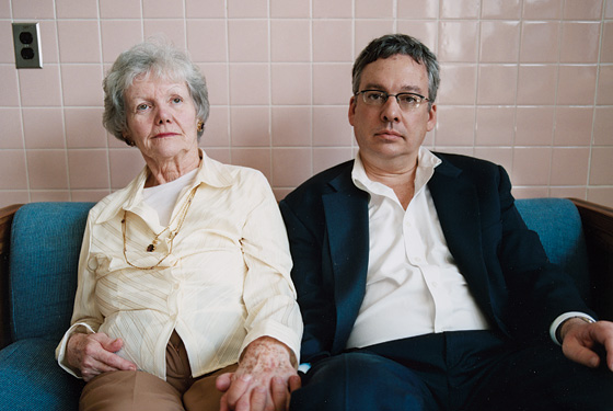 Kevin Baker and his mother, Claire, at the hospital in Massachusetts where she lives.  